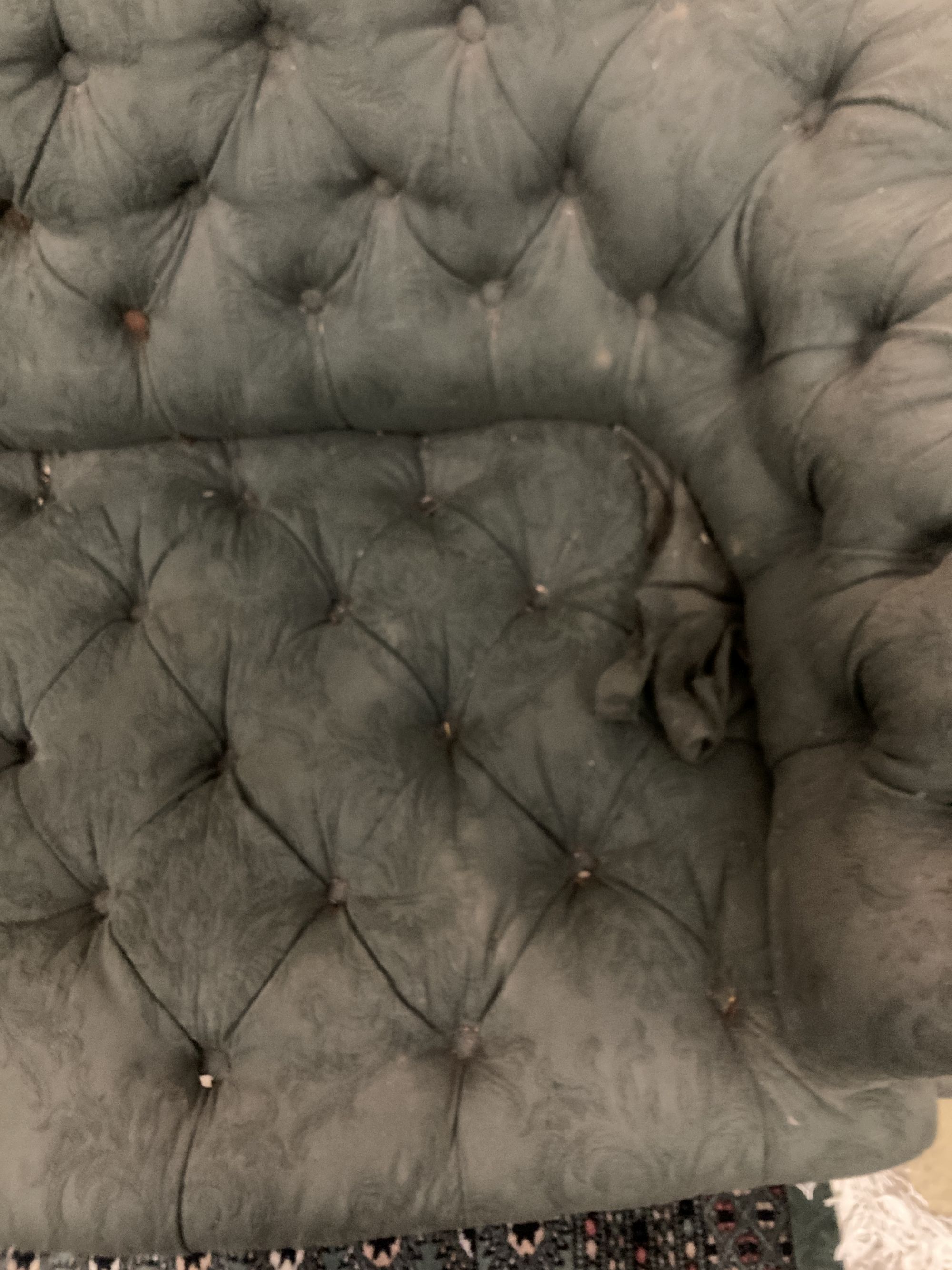 A Victorian buttoned fabric Chesterfield settee, width 180cm depth 82cm height 65cm